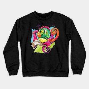 Funky Chameleon Crewneck Sweatshirt